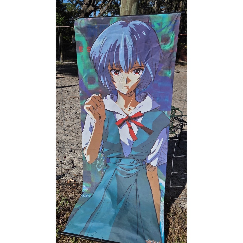 Neon Genesis Evangelion Wall Scroll Tapestry Anime Official Rei Ayanami 58"x23"